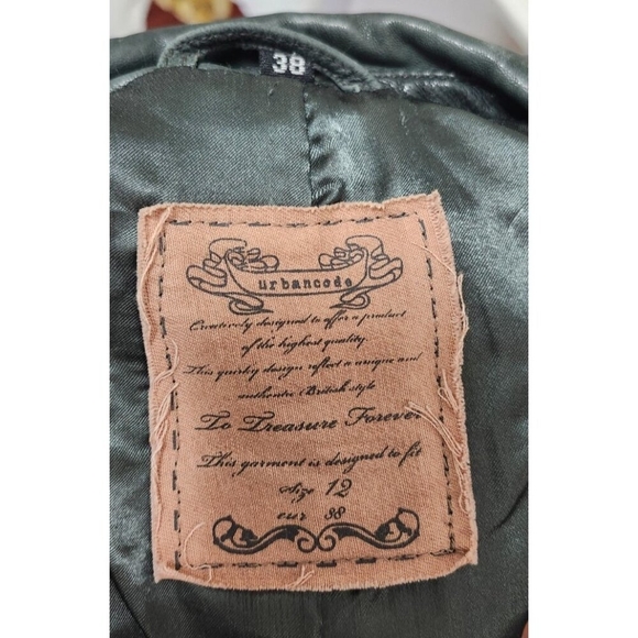 Vintage Leather Blazer Jacket Women’s EU38/US6 Green Notched Lapel Single Button - Picture 7 of 11